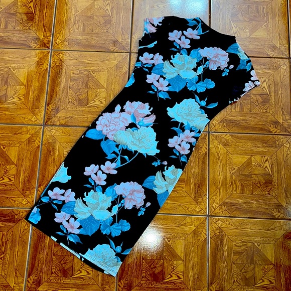 Gently used Large Fashion Nova Mesh Floral Midi - Picture 2 of 10